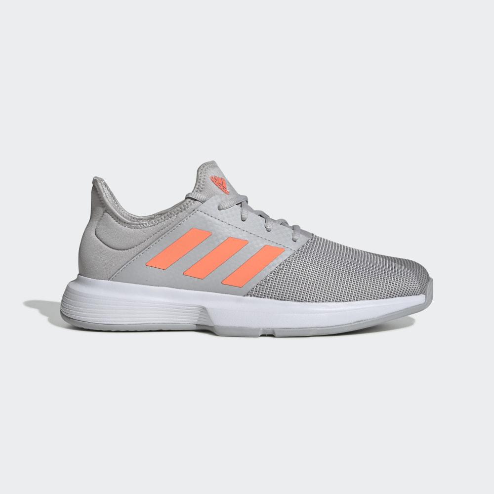 Adidas Men's GameCourt multicourt Tennis Shoes Grey/Coral/Grey Ireland EG2007